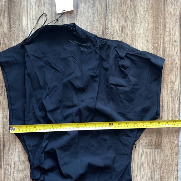 NEW! Zara Black Asymmetrical Pleated Dress - Picture 9 of 13